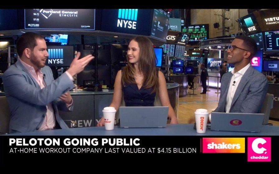 Lylan Masterman discussing the Peloton IPO on Cheddar TV