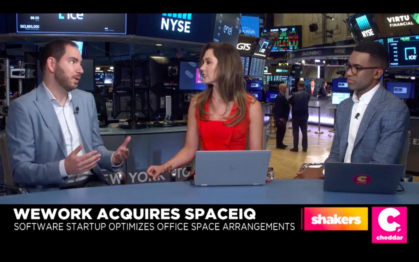 Lylan Masterman discussing WeWork's acquisition of SpaceIQ on Cheddar TV